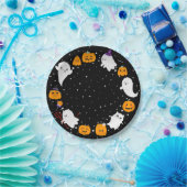 ブラックスタリーナイトと幽霊ハロウィーン ペーパープレート (パーティー)