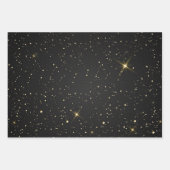 ブラックスタリーナイト抽象芸術銀河系 ラッピングペーパーシート (正面)