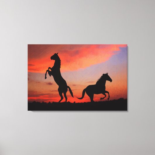 ブラックスタロンシルエットオイル塗装プリント キャンバスプリント (正面)