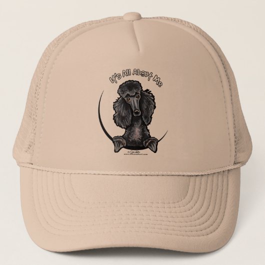 ブラックスタンダードプードルIAAM キャップ (正面)