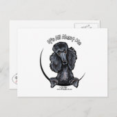 ブラックスタンダードプードルIAAM ポストカード (正面/裏面)