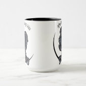 ブラックスタンダードプードルIAAM マグカップ (中央)