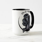 ブラックスタンダードプードルIAAM マグカップ (正面右)