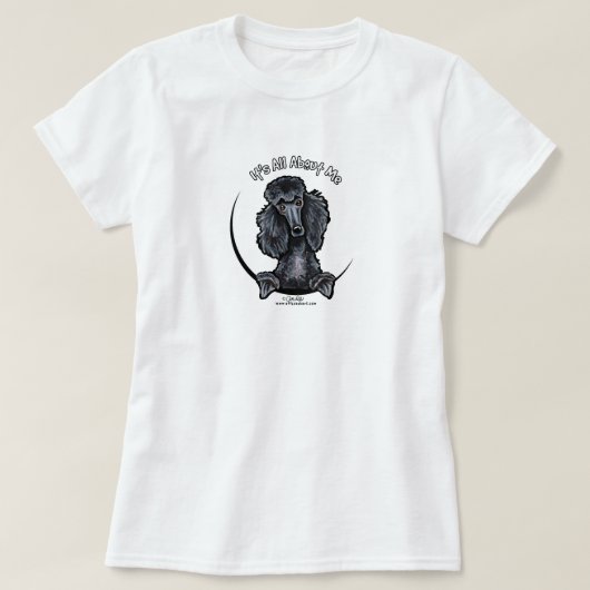 ブラックスタンダードプードルIAAM Tシャツ (デザイン正面)