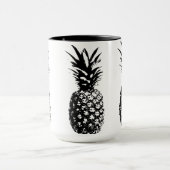 ブラックスタンプされたパイナップルマグ マグカップ (中央)
