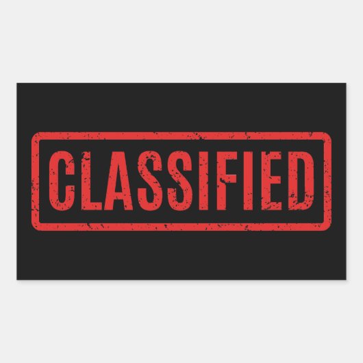 ブラックスタンプ付き分類長方形シール 長方形シール (正面)