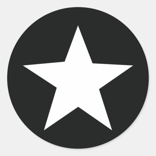 ブラックスターアイコン軍 ラウンドシール (正面)