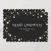 ブラックスターエレガントズメリークリスマスカード シーズンカード (正面/裏面)