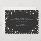 ブラックスターエレガントズメリークリスマスカード シーズンカード (裏面)