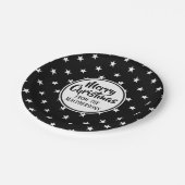 ブラックスターズクリスマス紙プレート ペーパープレート (アングル)