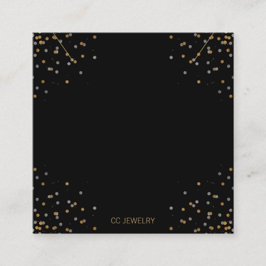 ブラックスターズジュワリーネックレスディスプレイ スクエア名刺 (正面)