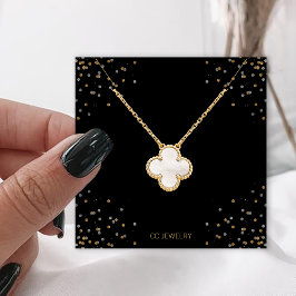 ブラックスターズジュワリーネックレスディスプレイ スクエア名刺