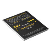 ブラックスターズ卒業お気に入りキャンディラッパー ノートパッド (アングル)