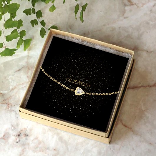 ブラックスターナイトジュウェリーブレスレットディスプレイ スクエア名刺