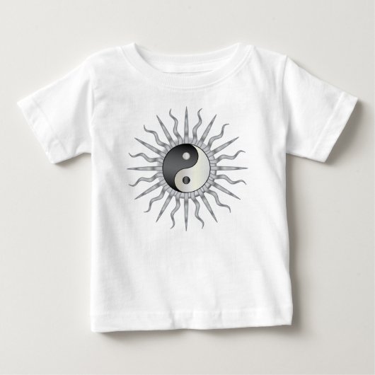 ブラックスターバスト陰陽 ベビーTシャツ (正面)