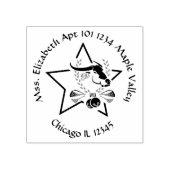 ブラックスターホームアドレスに水牛カラバオ ラバースタンプ (インプリント)