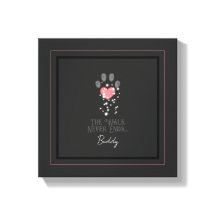 ブラックスターライトピンクハートパウプリントドッグメモリアル