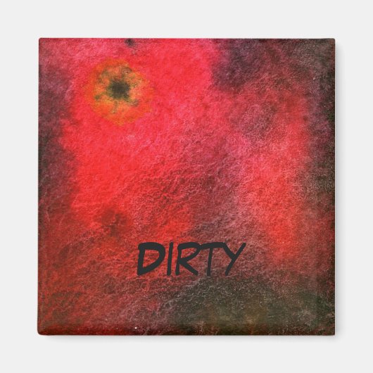 「ブラックスター」抽象芸術食洗機状態磁石 マグネット (正面)