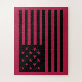 ブラックスター – 旗アメリカ国旗 ジグソーパズル (縦)