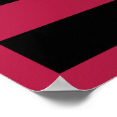 ブラックスター – 旗アメリカ国旗 ポスター (角)