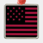 ブラックスター – 旗アメリカ国旗 メタルオーナメント (正面)