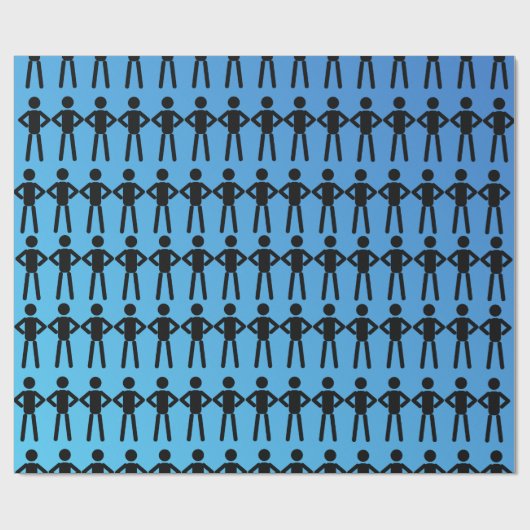 ブラックスティックメンラッピング紙 ラッピングペーパー (フラット)