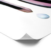 ブラックスティレットシューズ&シャンパンプリント ポスター (角)