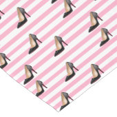 ブラックスティレットストライプピンク ショートテーブルランナー (コーナー)