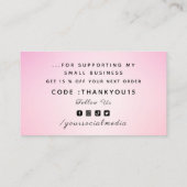 ブラックスティレット靴ハイヒールグラマラスありがとう 名刺 (裏面)