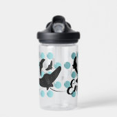 ブラックスティングレイズ海バブル子供の名前 ウォーターボトル (正面)