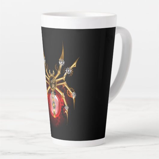 ブラックスティームパンクスパイダー カフェラテマグ (右アングル)