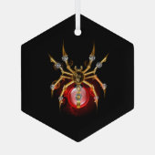 ブラックスティームパンクスパイダー ガラスオーナメント (裏面)