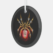 ブラックスティームパンクスパイダー ガラスオーナメント (正面左)