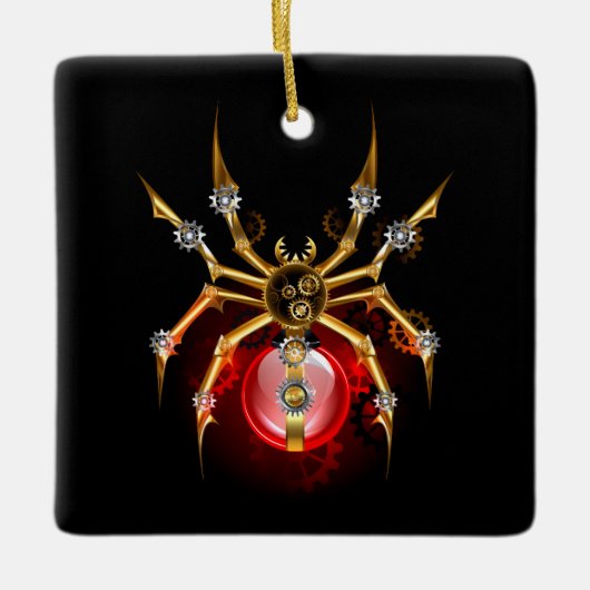 ブラックスティームパンクスパイダー セラミックオーナメント (正面)