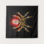 ブラックスティームパンクスパイダー タペストリー (正面(横))