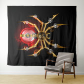 ブラックスティームパンクスパイダー タペストリー (インサイチュ(横))