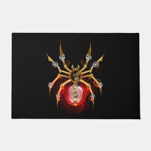 ブラックスティームパンクスパイダー ドアマット (正面)