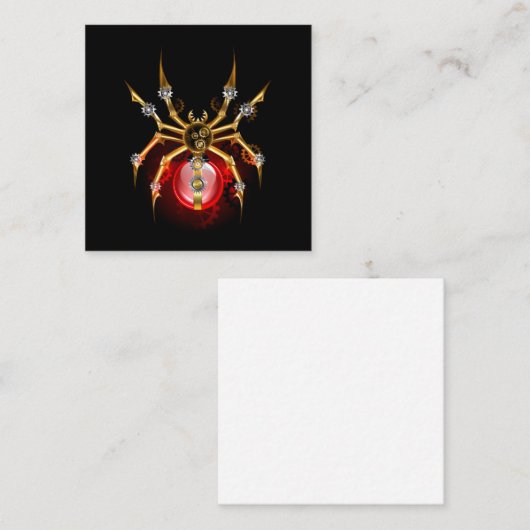 ブラックスティームパンクスパイダー ノートカード (正面/裏面)