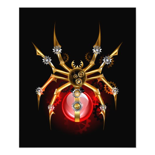 ブラックスティームパンクスパイダー フォトプリント            (正面)