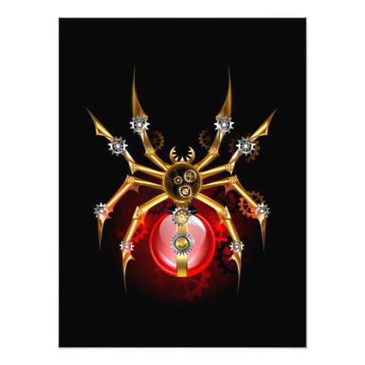 ブラックスティームパンクスパイダー フォトプリント            (正面)