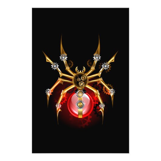 ブラックスティームパンクスパイダー フォトプリント            (正面)