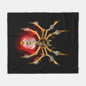 ブラックスティームパンクスパイダー フリースブランケット (正面(横))