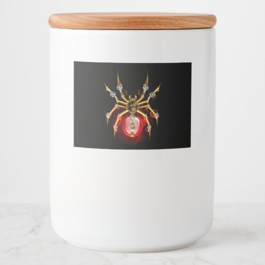 ブラックスティームパンクスパイダー フードラベル (正面)