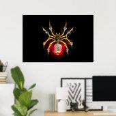 ブラックスティームパンクスパイダー ポスター (ホームオフィス)
