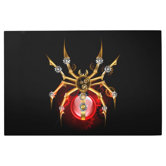 ブラックスティームパンクスパイダー メタルプリント (正面)