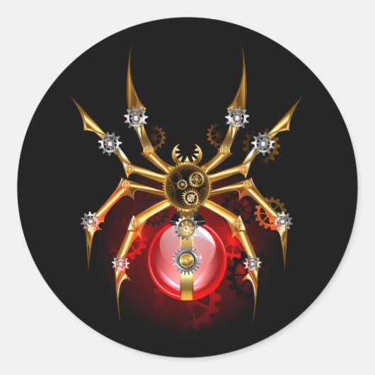 ブラックスティームパンクスパイダー ラウンドシール (正面)