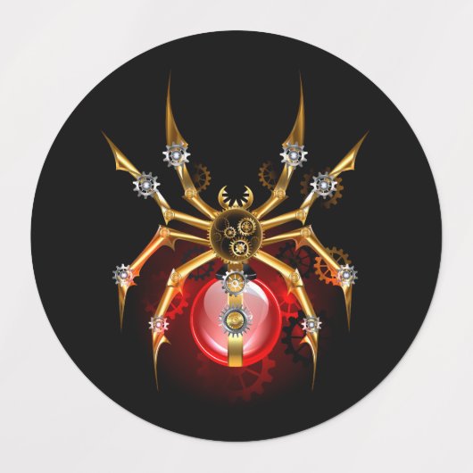 ブラックスティームパンクスパイダー ラベル (デザイン1)
