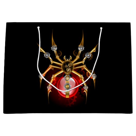 ブラックスティームパンクスパイダー ラージペーパーバッグ (正面)