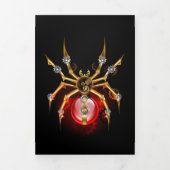 ブラックスティームパンクスパイダー 三つ折りクリスマスカード (カバー)