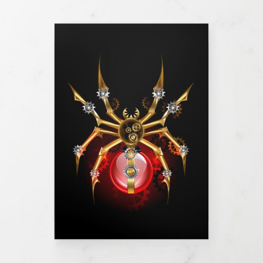 ブラックスティームパンクスパイダー 三つ折り招待状 (カバー)